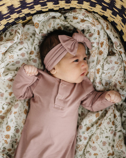 Dusty Rose Bamboo Head Wrap - Mack & Harvie