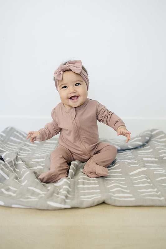 Dusty Rose Bamboo Zipper - Mack & Harvie
