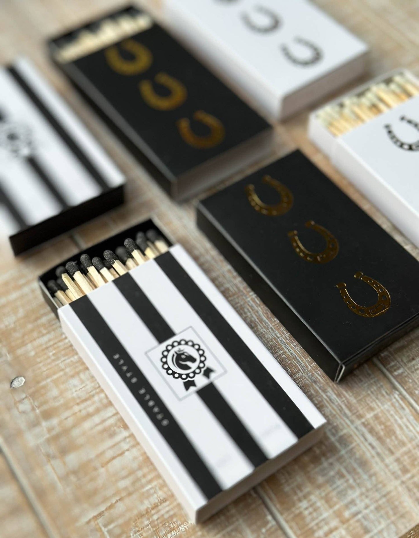 Stable Style - Oversized Black & White Striped Equestrian Matches