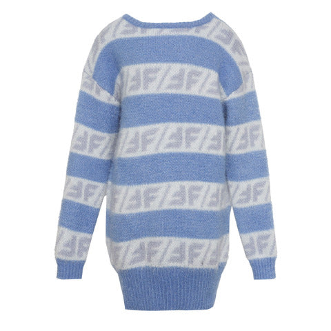Fun & Fun - Blue Stripe Sweater Dress