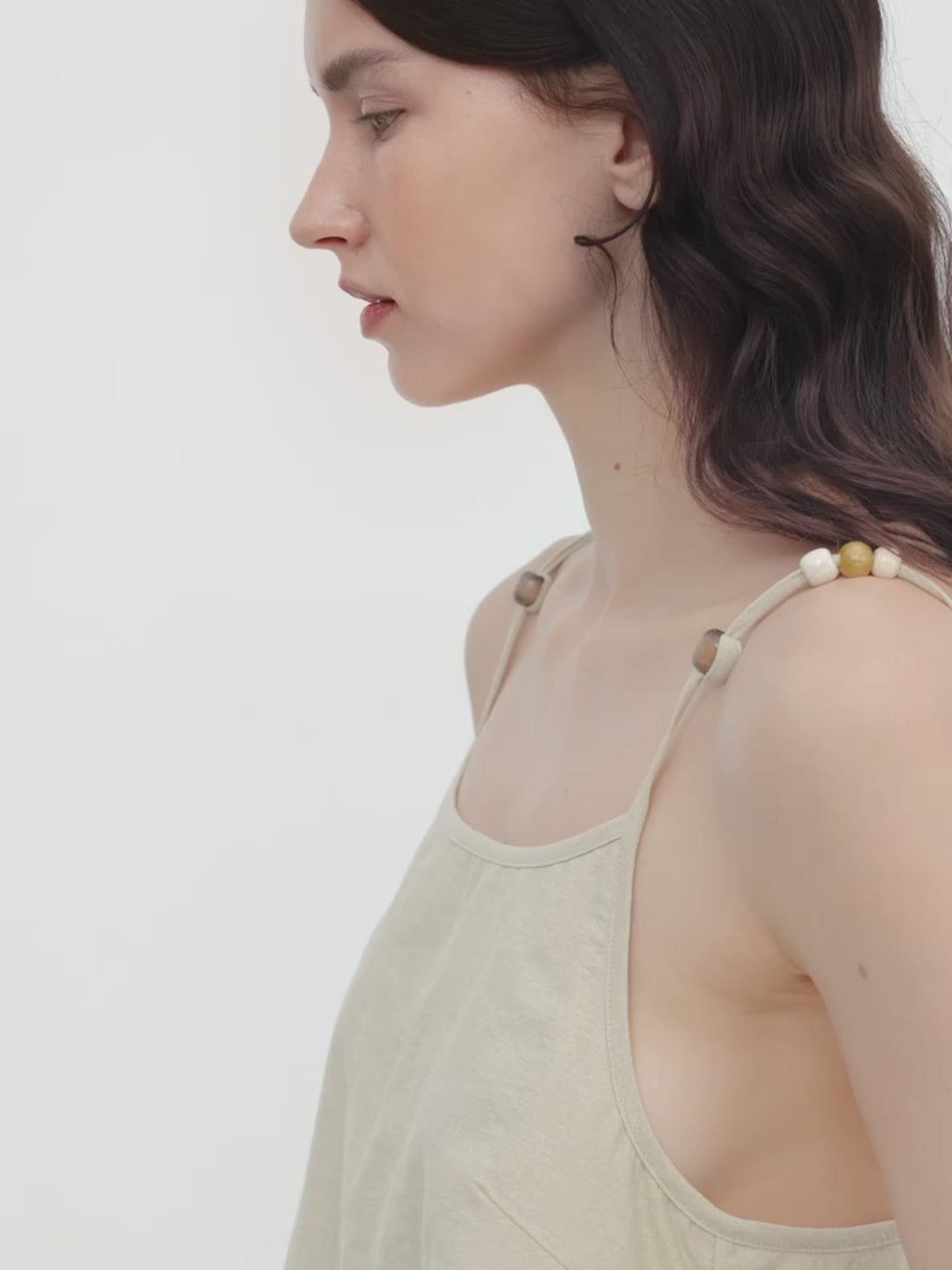 Island Walk Cotton Beaded Sling Dress