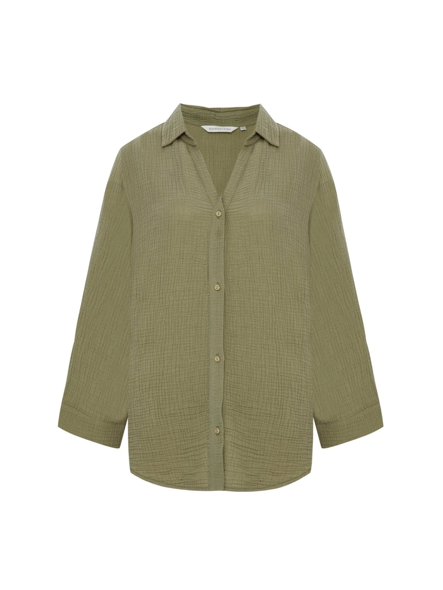 Echo Maxi Shirt - Khaki Green - Mack & Harvie