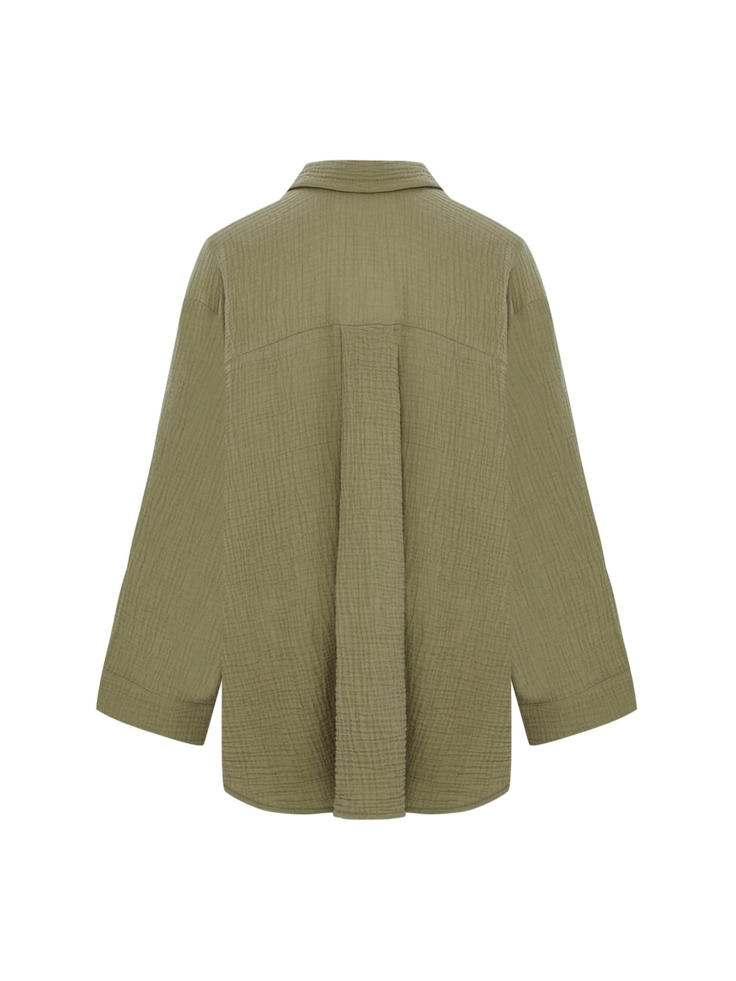 Echo Maxi Shirt - Khaki Green - Mack & Harvie