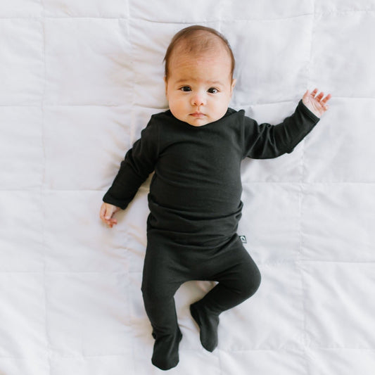 Essentials Peekabooty™ Rag Romper - 'Newborn Rag in Phantom' - Mack & Harvie