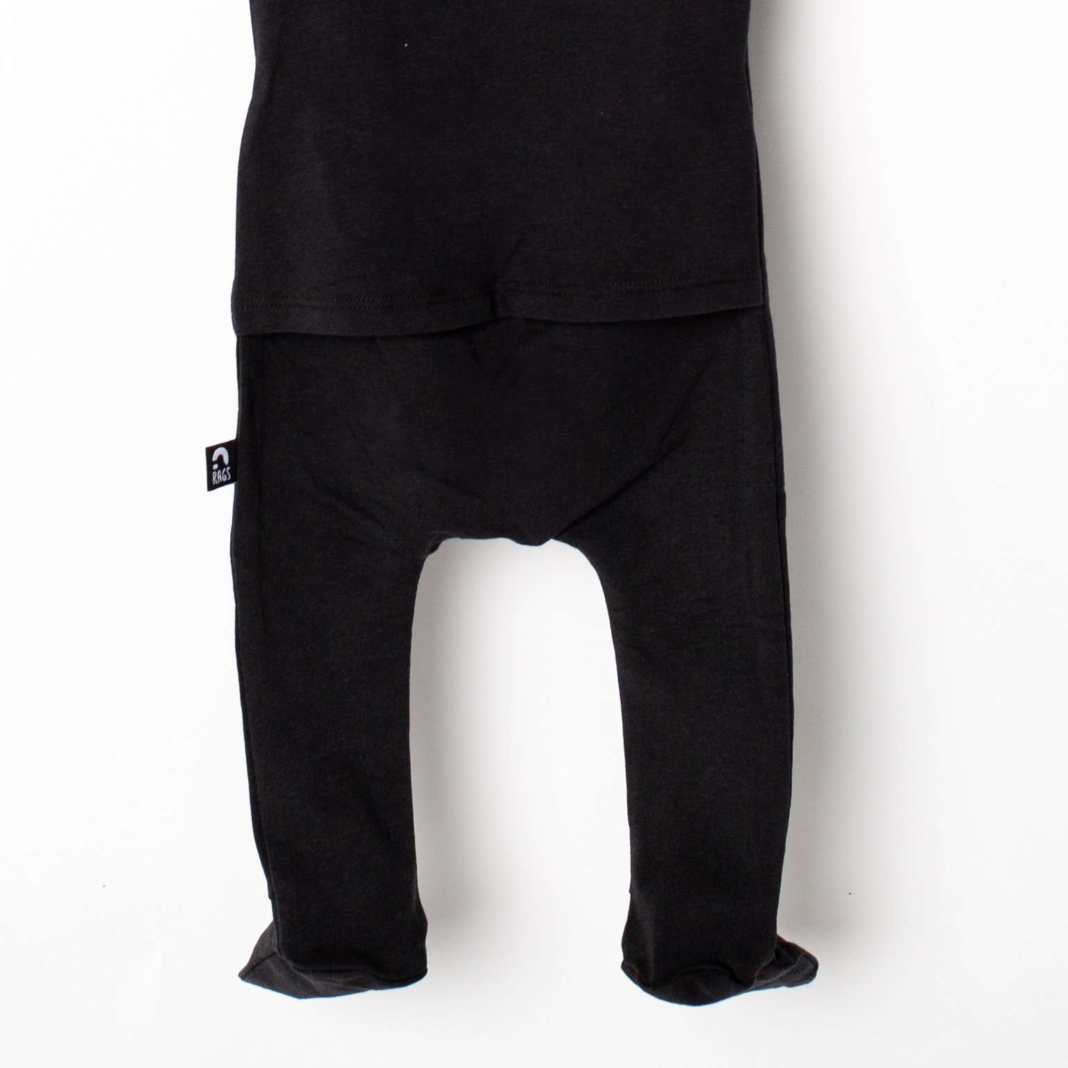 Essentials Peekabooty™ Rag Romper - 'Newborn Rag in Phantom' - Mack & Harvie