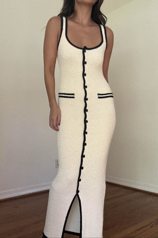 Contrast Bodycon Dress