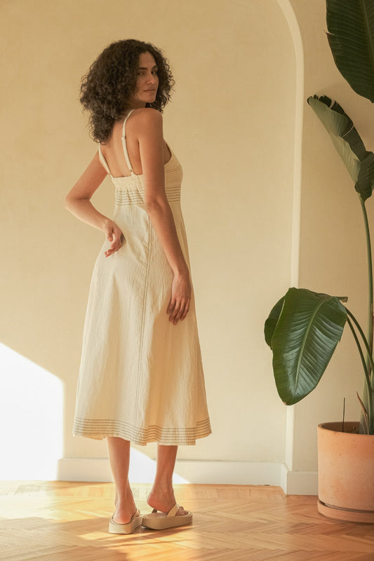 Eva Maxi Dress - Natural - Mack & Harvie