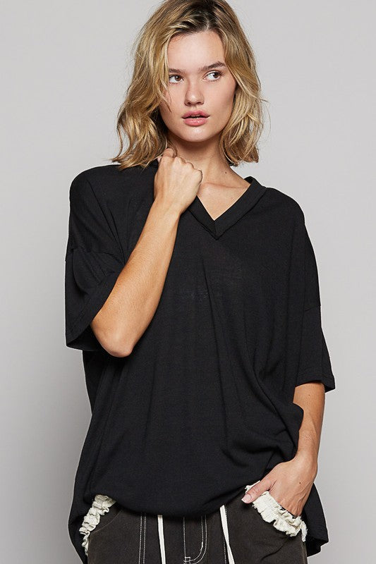 V-Neck Half Sleeve T-Shirt