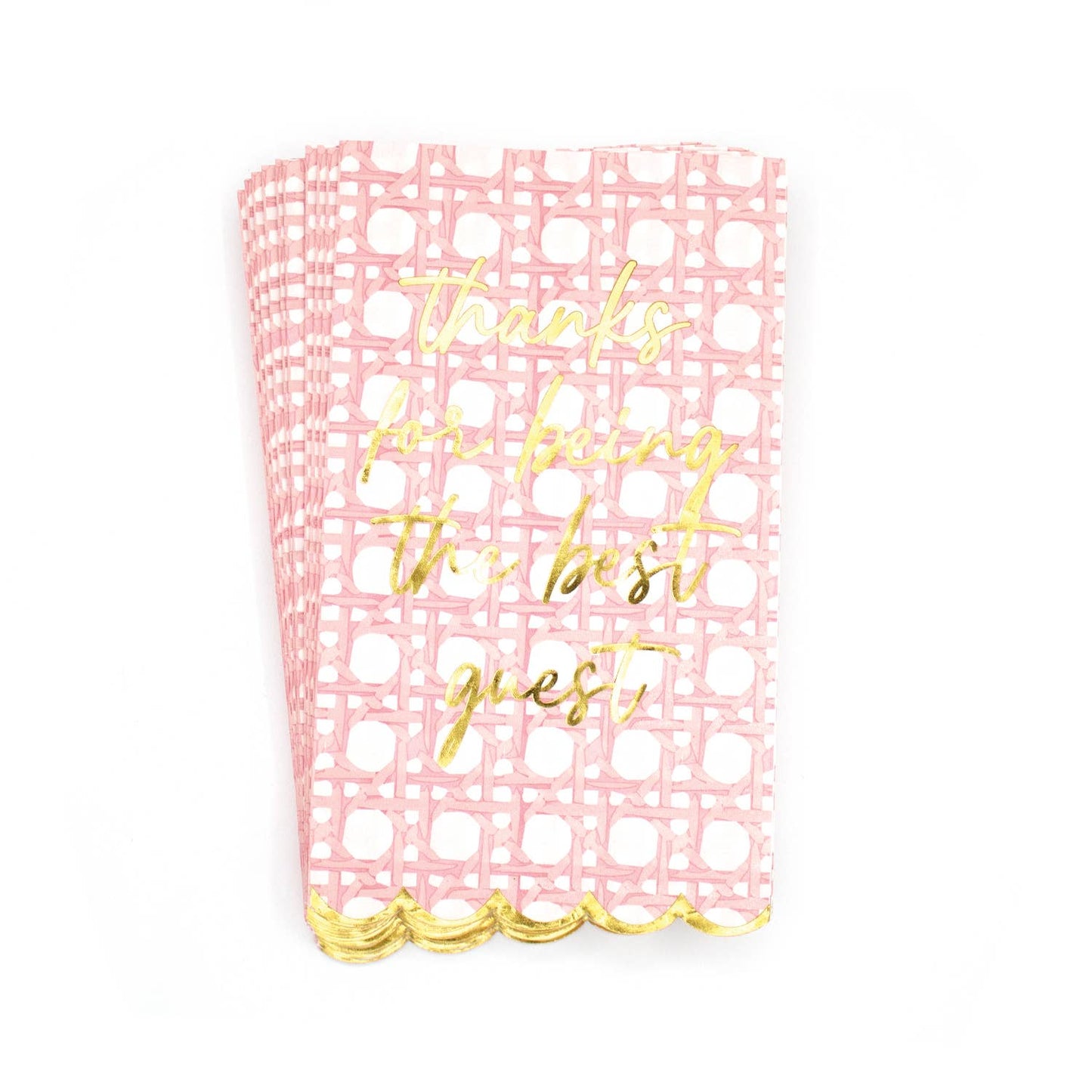8 Oak Lane - Pink Cane Paper Guest Towel Packs