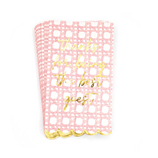8 Oak Lane - Pink Cane Paper Guest Towel Packs