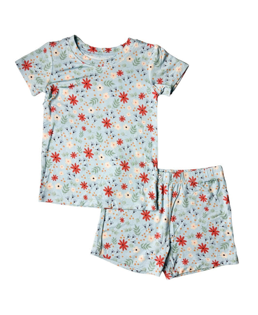 Fall Floral | Two Piece Pajama Short Set - Mack & Harvie