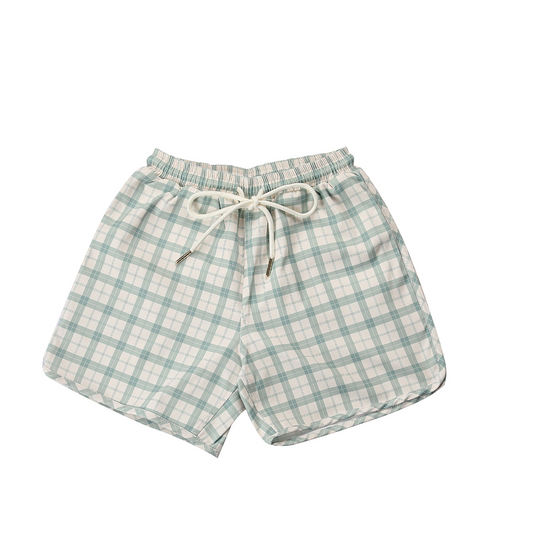 Swim Trunks | UPF + Recycled - Fern Plaid