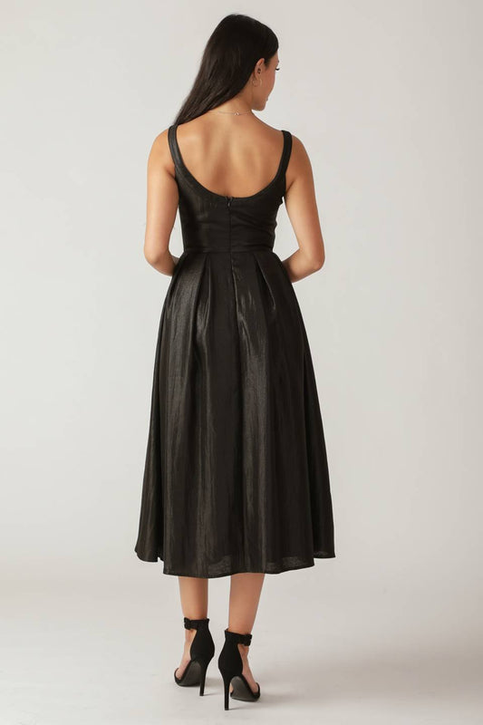 FLUTTERING FIELDS WOVEN MIDI DRESS - Mack & Harvie