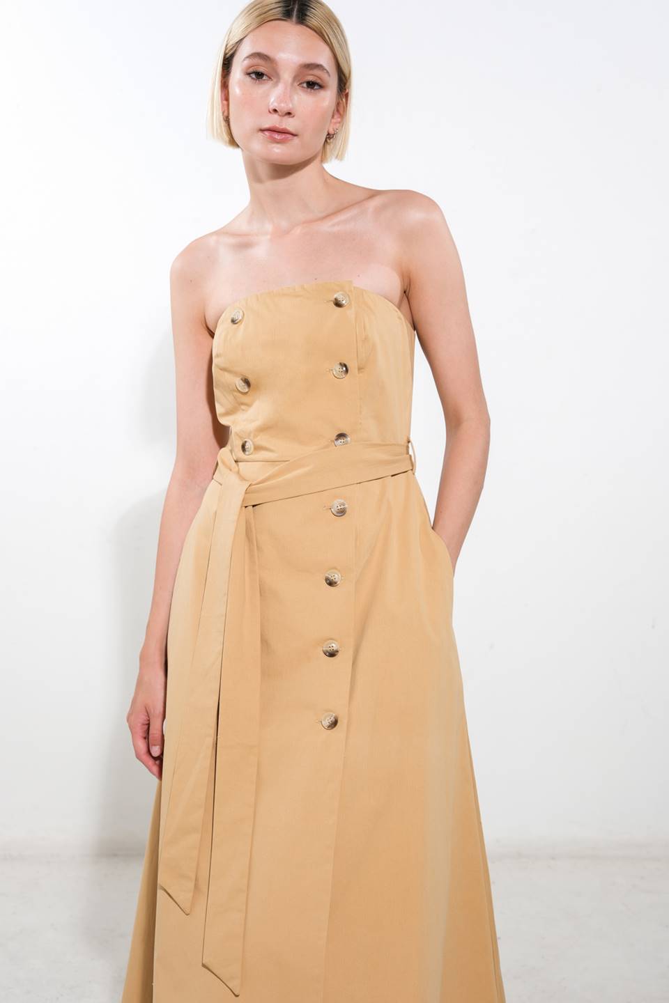 FOLLOW YOU EVERYWHERE WOVEN MIDI DRESS - Mack & Harvie