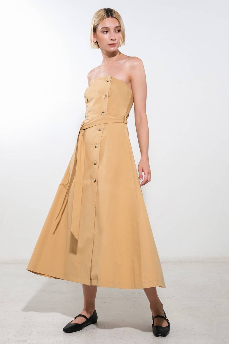 FOLLOW YOU EVERYWHERE WOVEN MIDI DRESS - Mack & Harvie