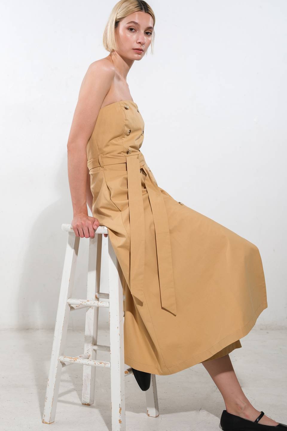 FOLLOW YOU EVERYWHERE WOVEN MIDI DRESS - Mack & Harvie