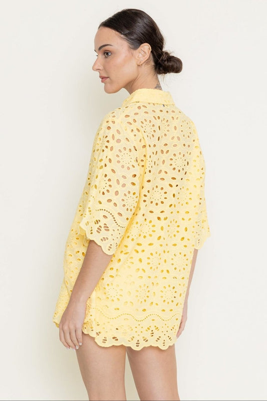 Eyelet Shorts Set