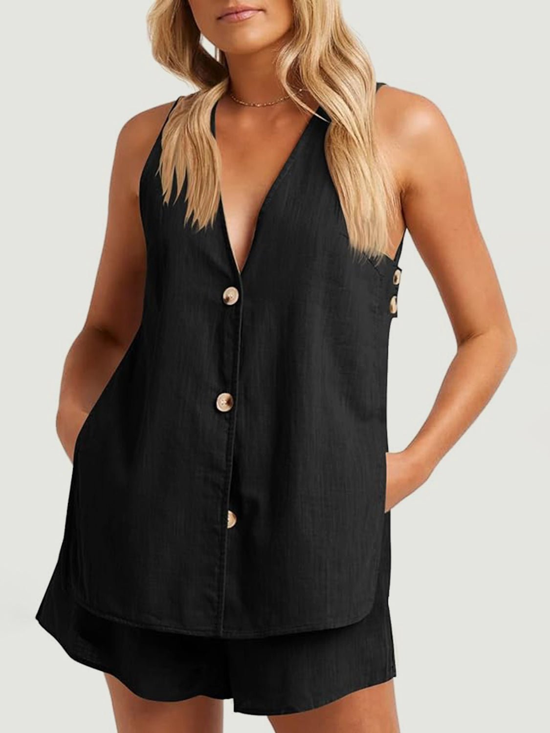 Full Size Button Up Top and Shorts Set - Mack & Harvie