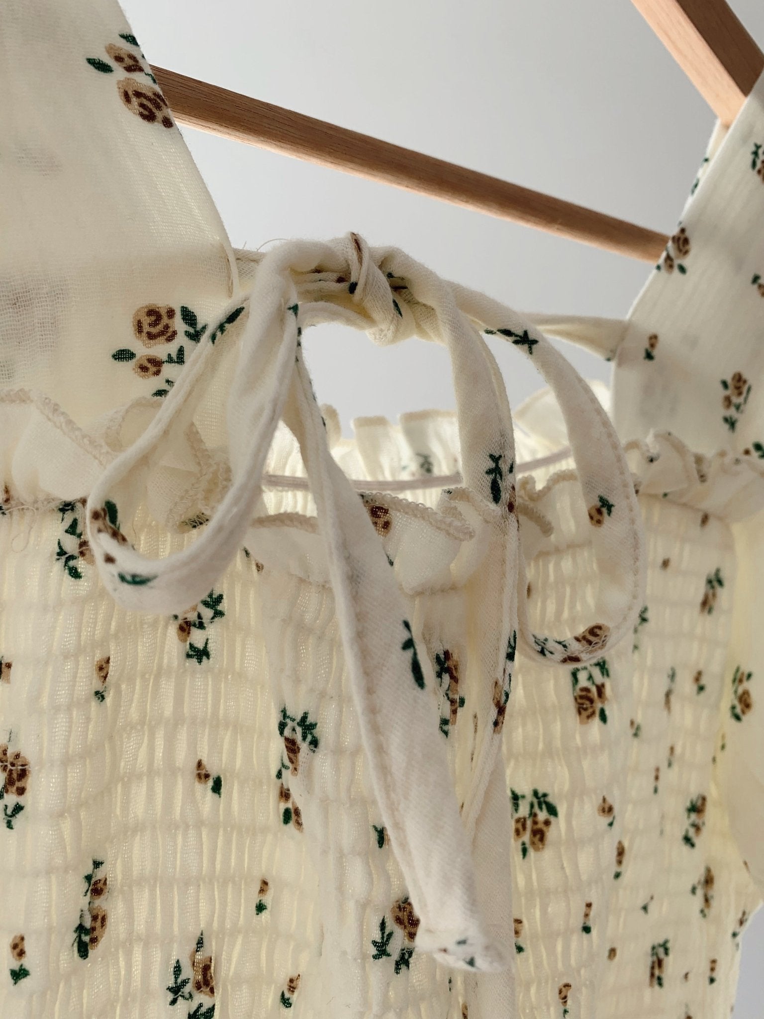 Garden Days | Ivory Floral Muslin Dress - Mack & Harvie