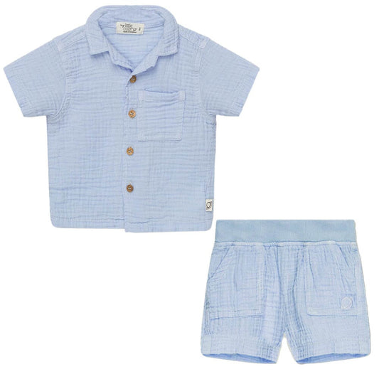 Gauze Baby Set - Blue - Mack & Harvie