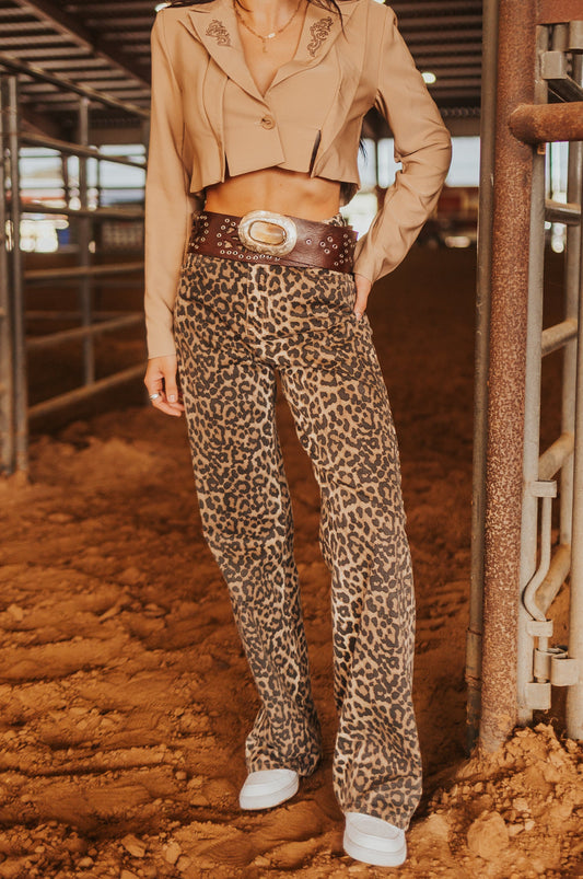 The Heidi Leopard Jean