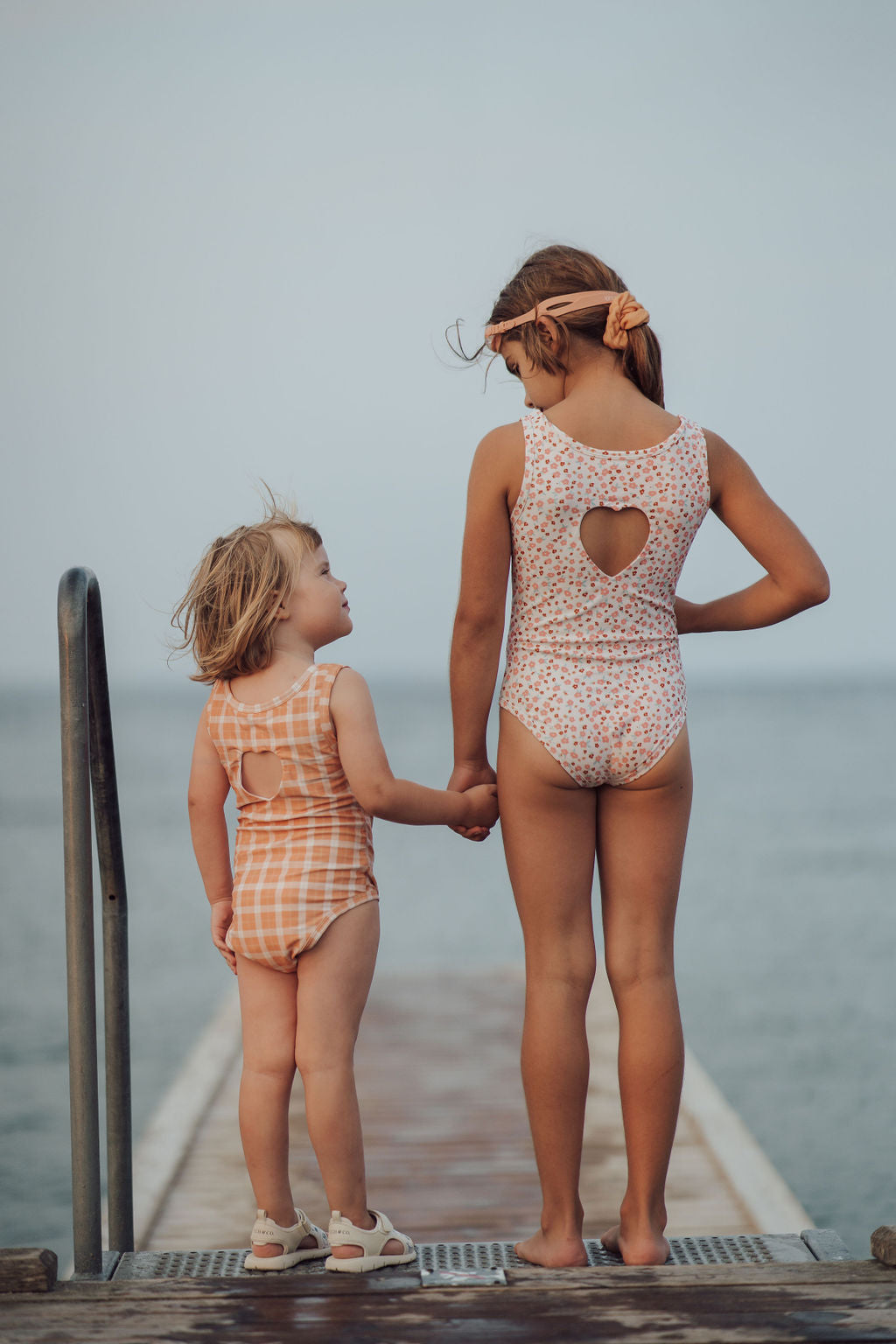 Sweetheart 1 Piece Swimsuit | UPF + Recycled - Buckwheat Plaid