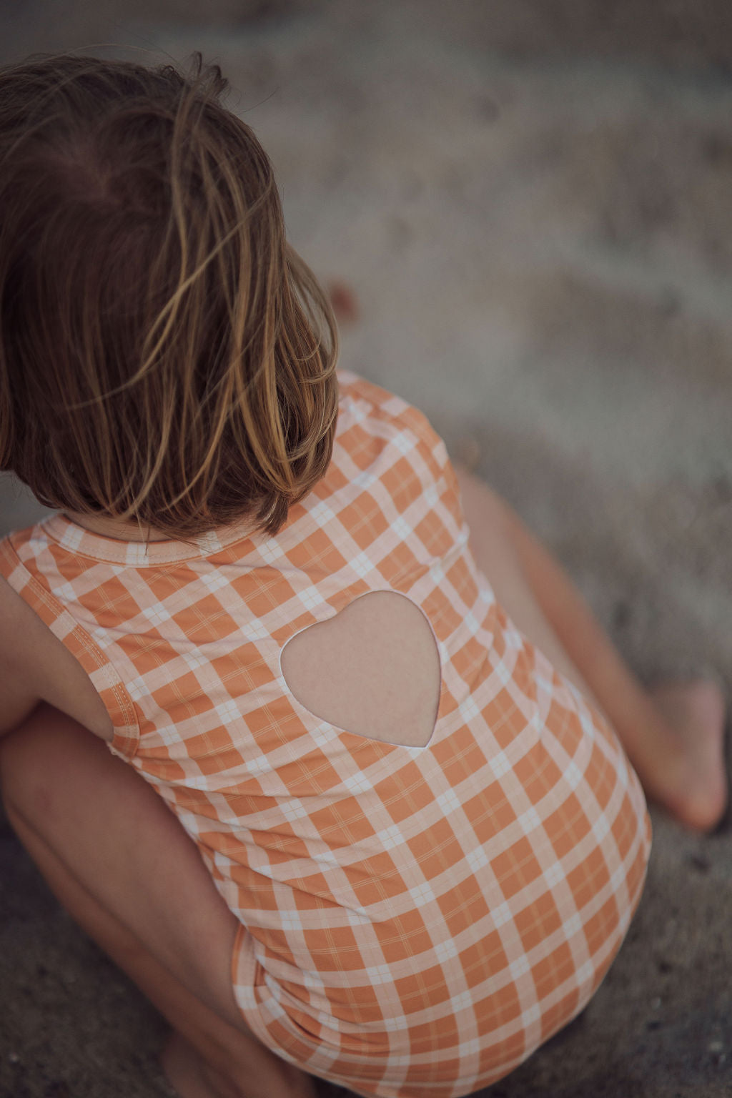 Sweetheart 1 Piece Swimsuit | UPF + Recycled - Buckwheat Plaid