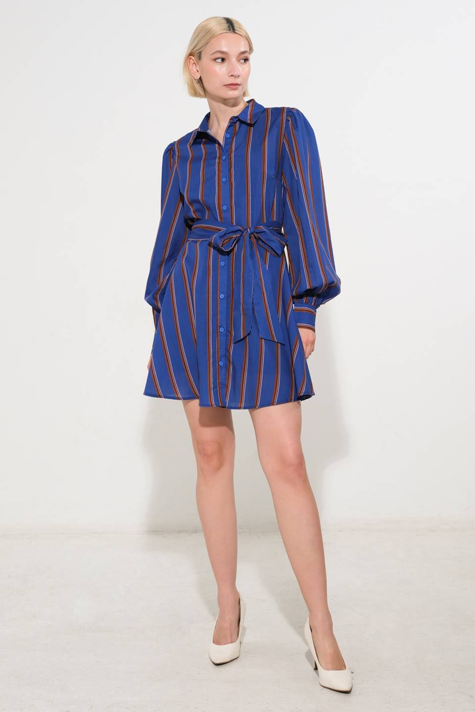 GIVE IT A GO WOVEN MINI DRESS - Mack & Harvie