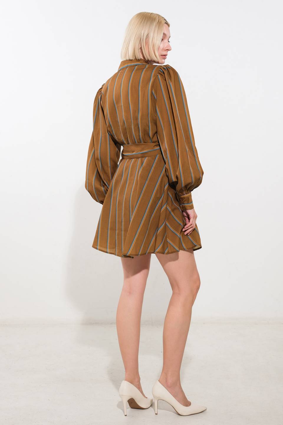 GIVE IT A GO WOVEN MINI DRESS - Mack & Harvie