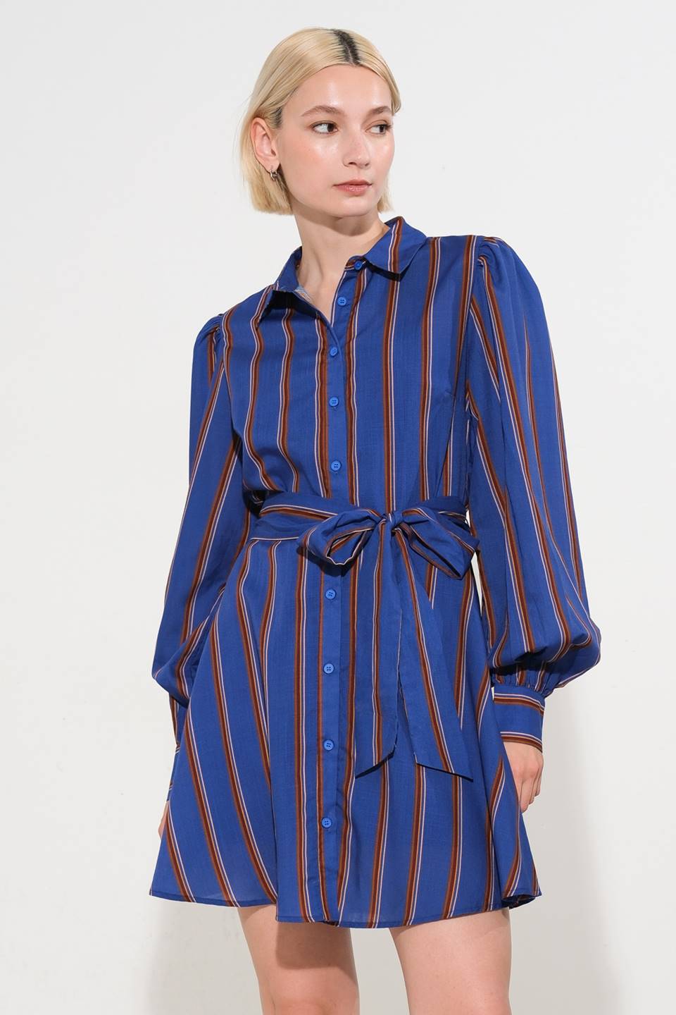 GIVE IT A GO WOVEN MINI DRESS - Mack & Harvie