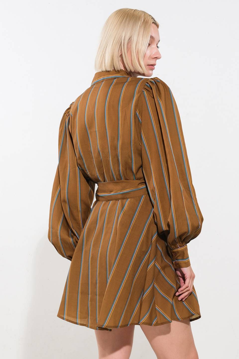 GIVE IT A GO WOVEN MINI DRESS - Mack & Harvie