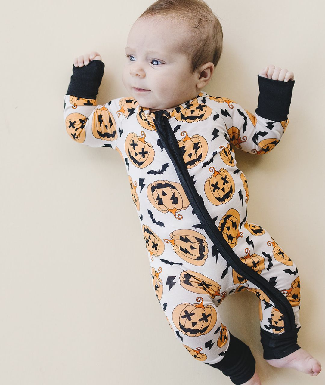 Halloween Bamboo Zip Romper | Black - Mack & Harvie