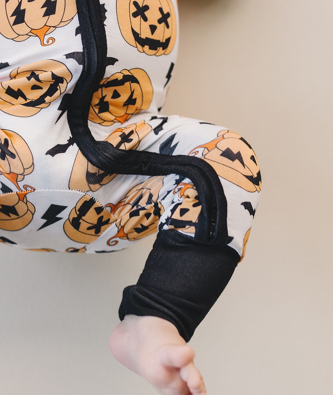 Halloween Bamboo Zip Romper | Black - Mack & Harvie