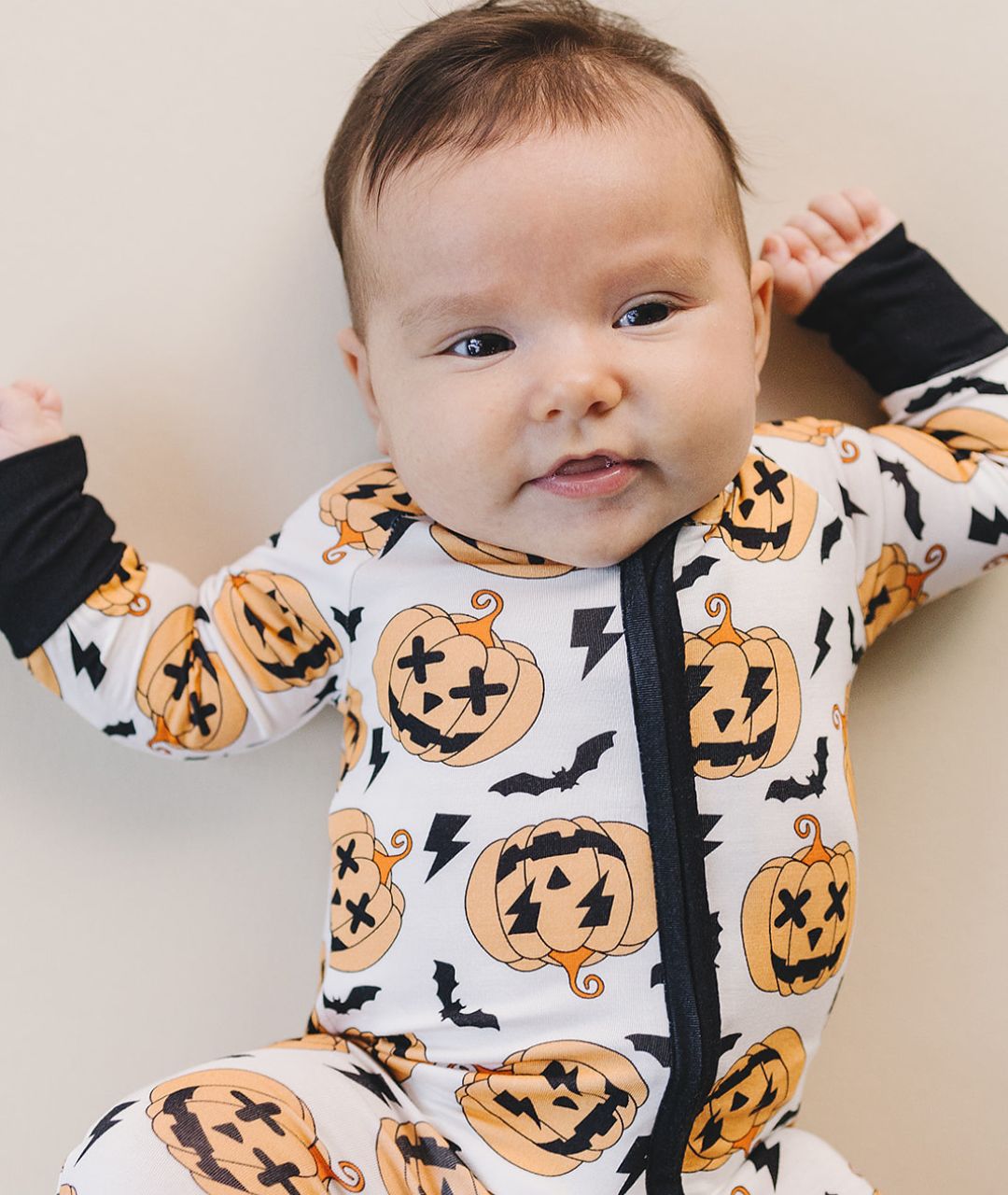 Halloween Bamboo Zip Romper | Black - Mack & Harvie