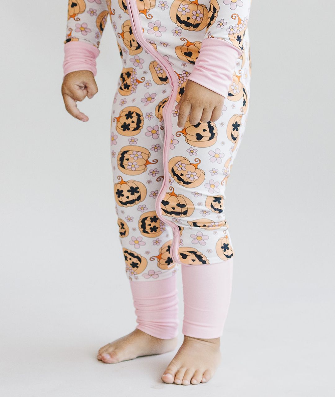 Halloween Bamboo Zip Romper | Pink - Mack & Harvie