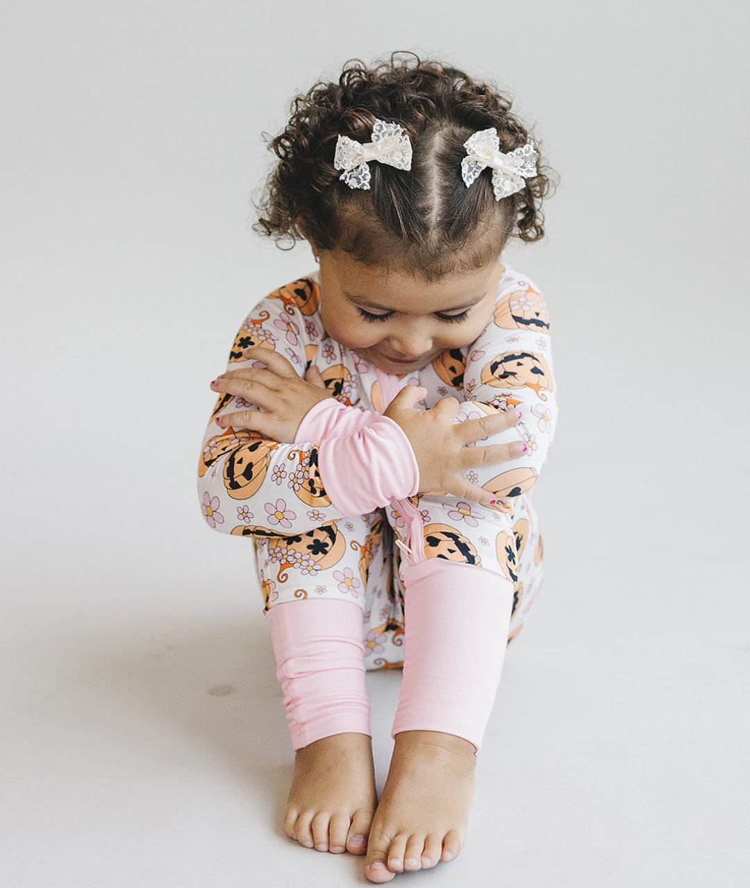 Halloween Bamboo Zip Romper | Pink - Mack & Harvie