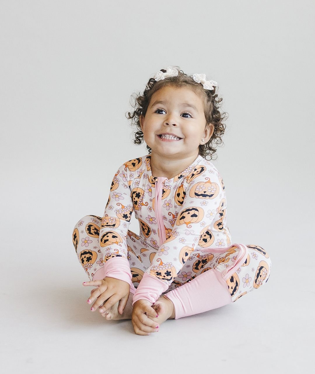 Halloween Bamboo Zip Romper | Pink - Mack & Harvie