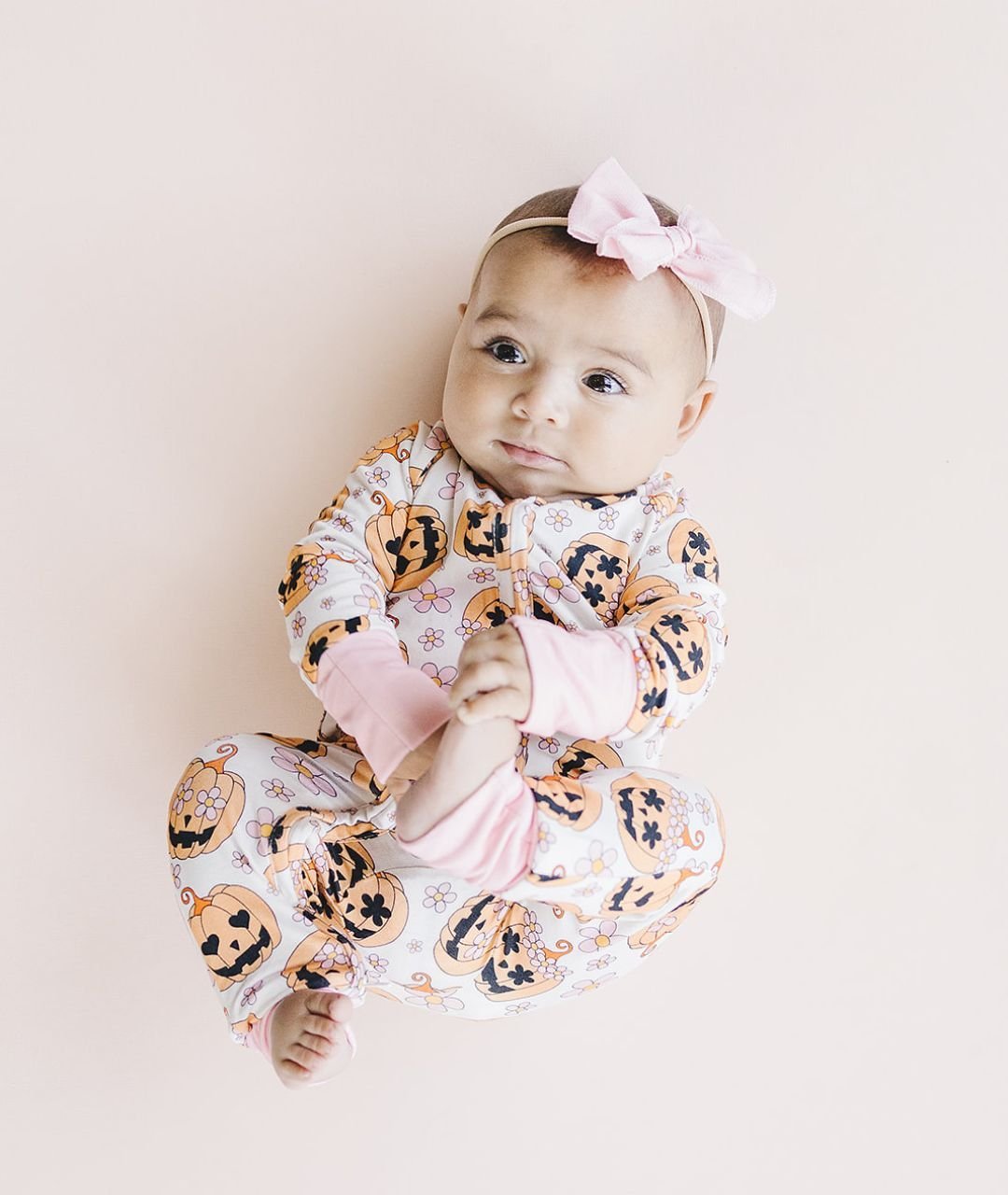 Halloween Bamboo Zip Romper | Pink - Mack & Harvie