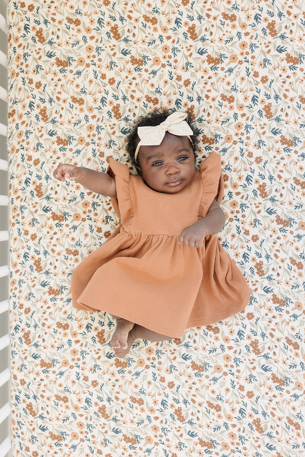 Harvest Floral Muslin Crib Sheet - Mack & Harvie