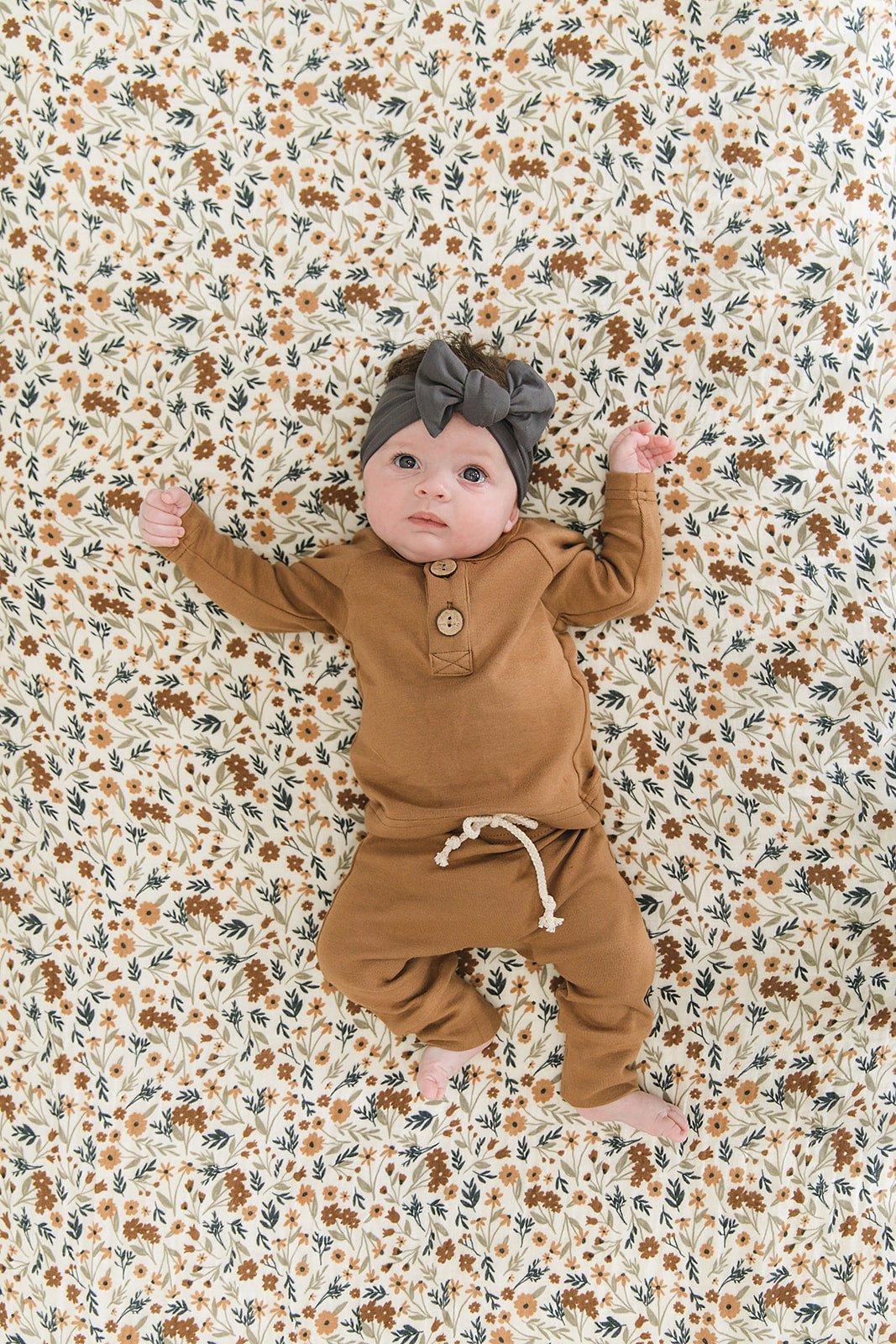 Harvest Floral Muslin Crib Sheet - Mack & Harvie