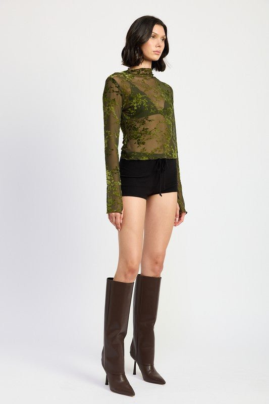 HIGH NECK SHEER CROP TOP - Mack & Harvie