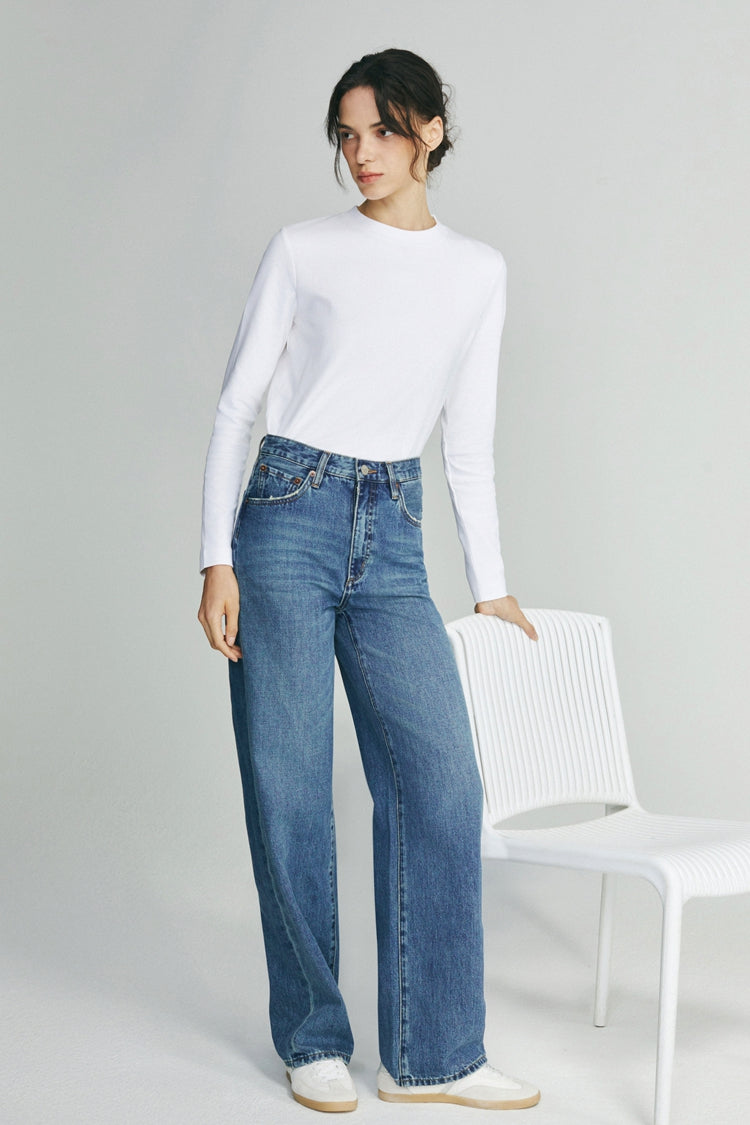 Coney Island Whitefish High Rise Wide Jeans