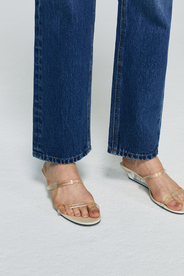 Manhattan High Rise Straight Ankle Jeans