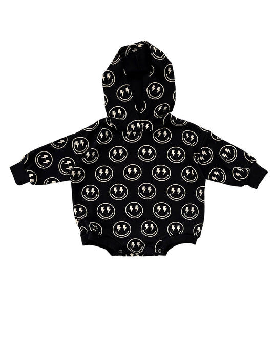 Hooded Bubble Romper | Electric Smiley - Mack & Harvie