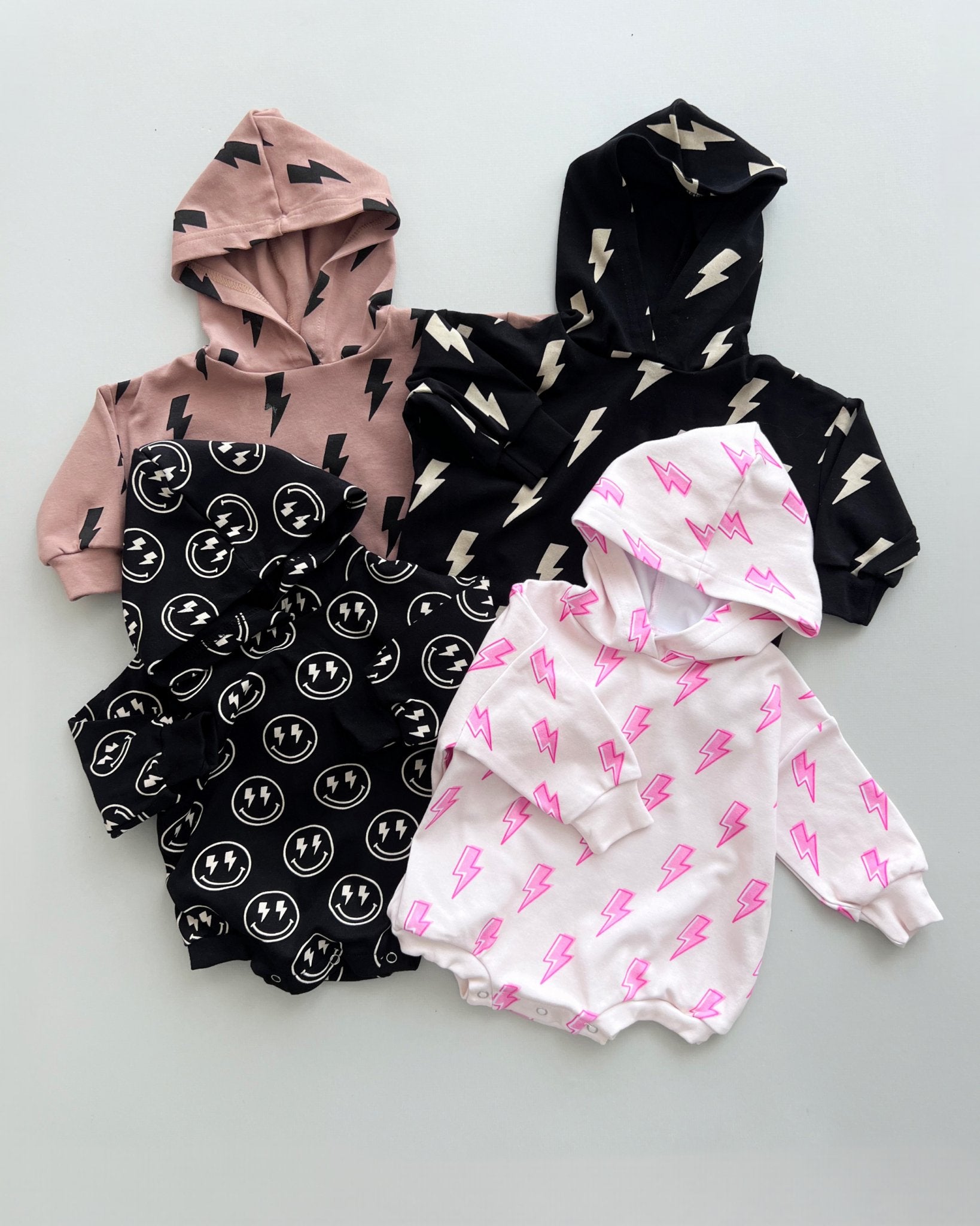 Hooded Bubble Romper | Mocha Bolts - Mack & Harvie