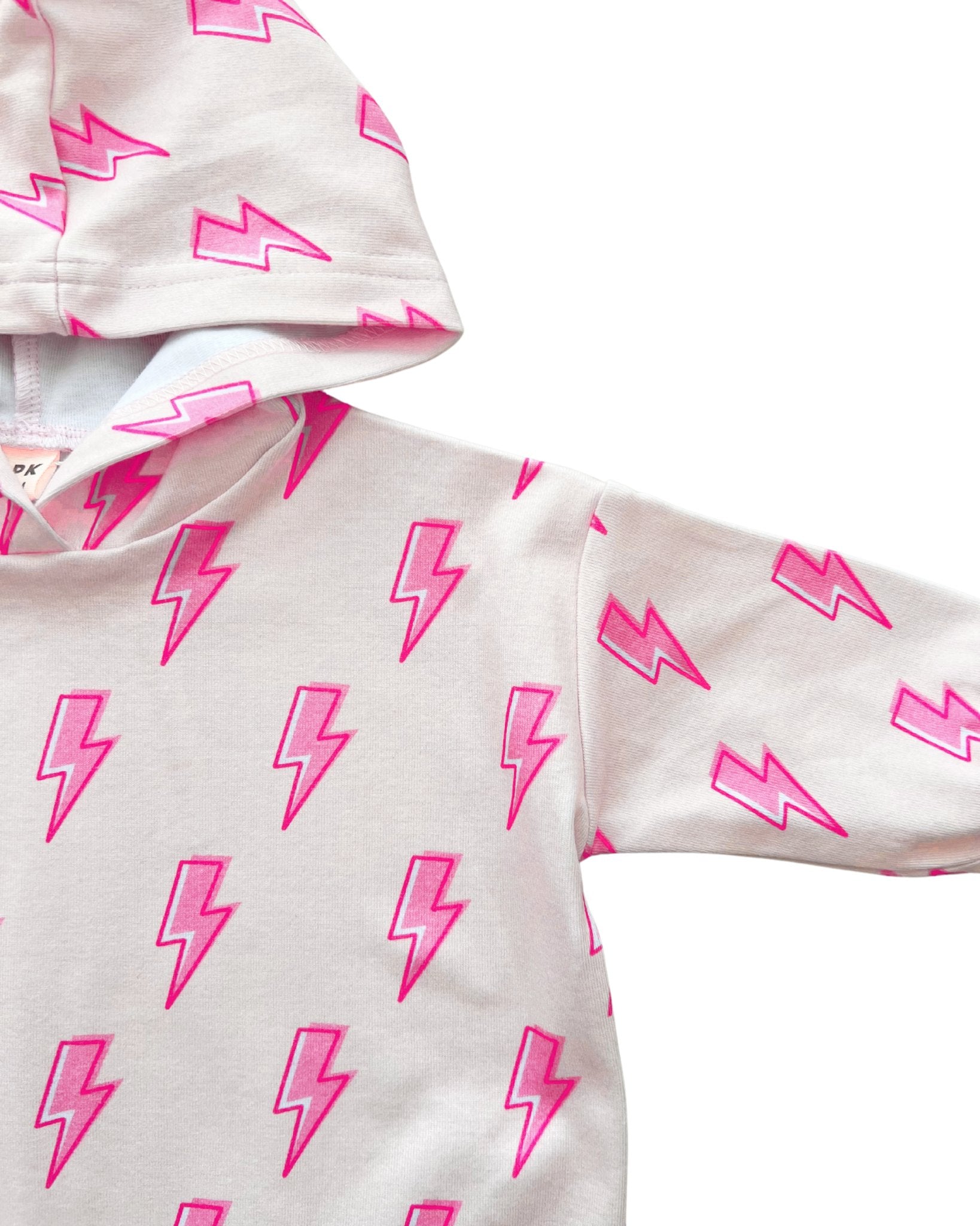 Hooded Bubble Romper | Pink Bolts - Mack & Harvie