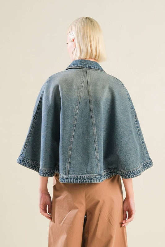 I REMEMBER EVERYTHING DENIM CAPELET - Mack & Harvie