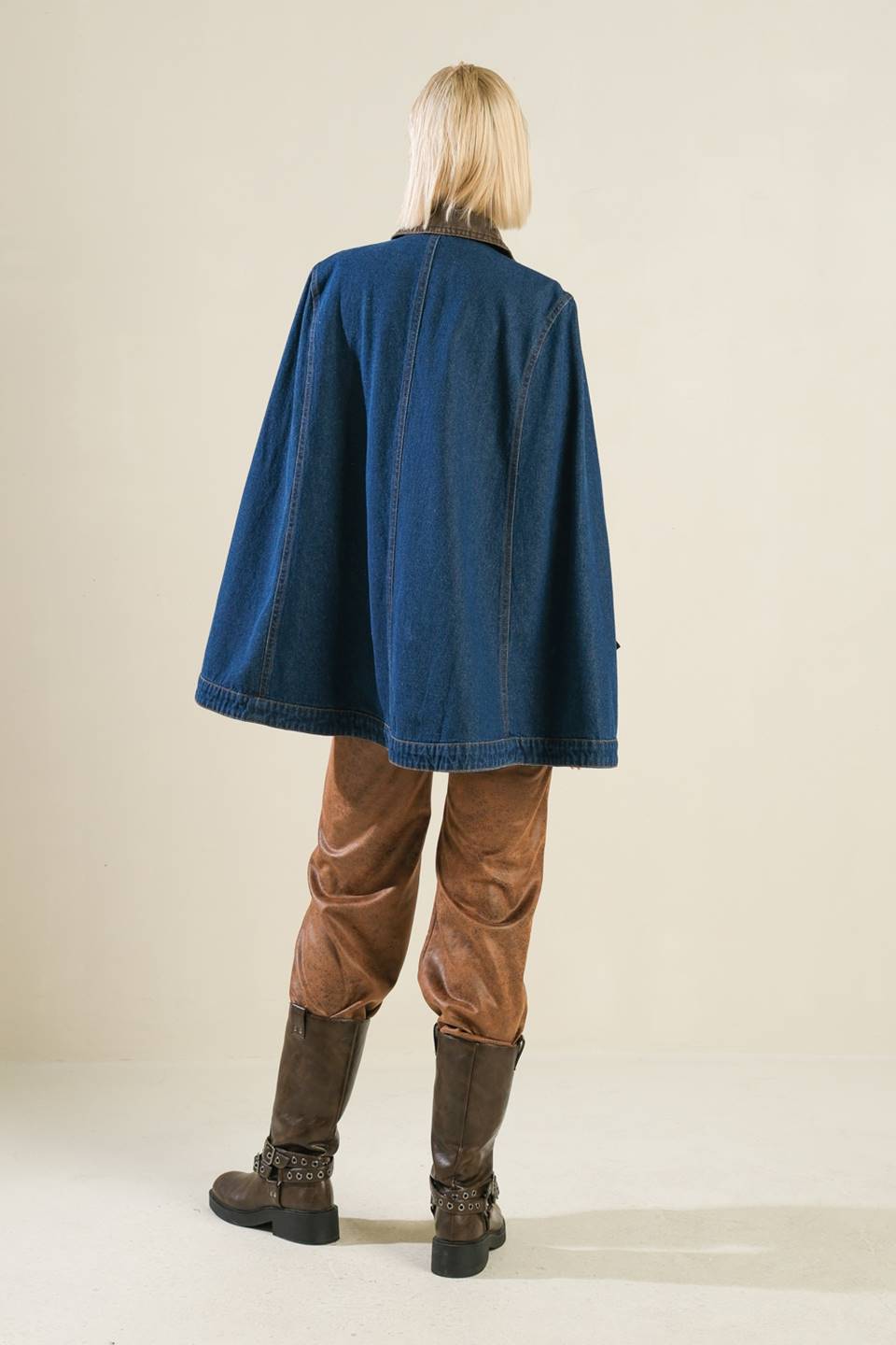 IF THOU MUST LOVE ME DENIM CAPE JACKET - Mack & Harvie
