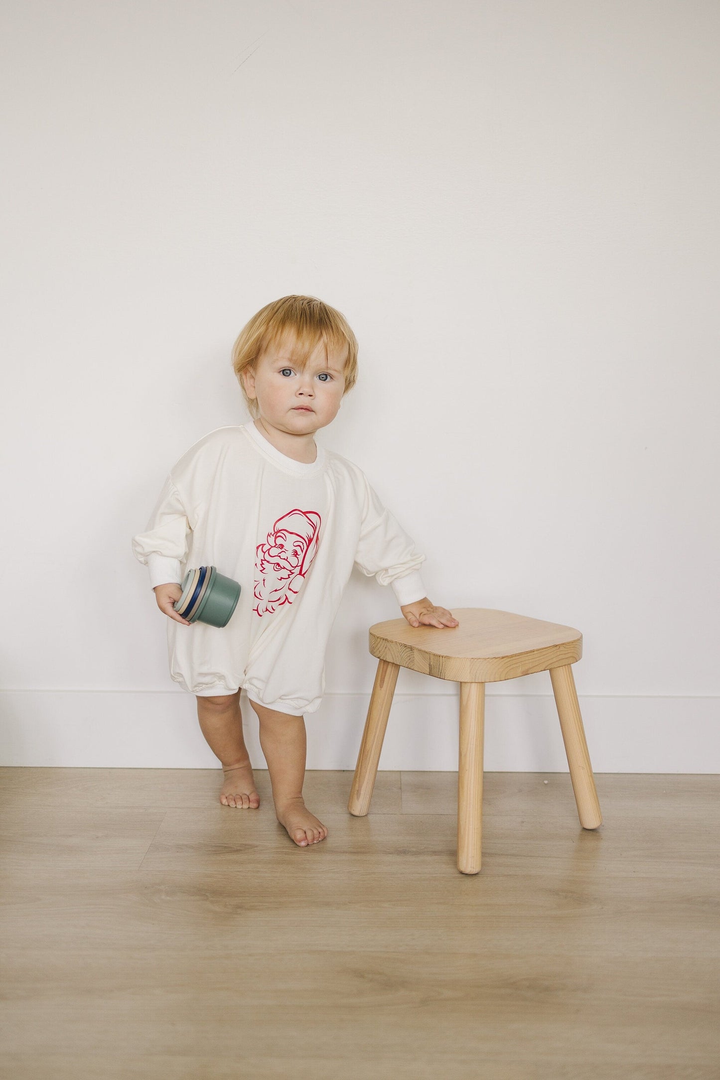 Vintage Santa Oversized Bamboo Sweatshirt Romper