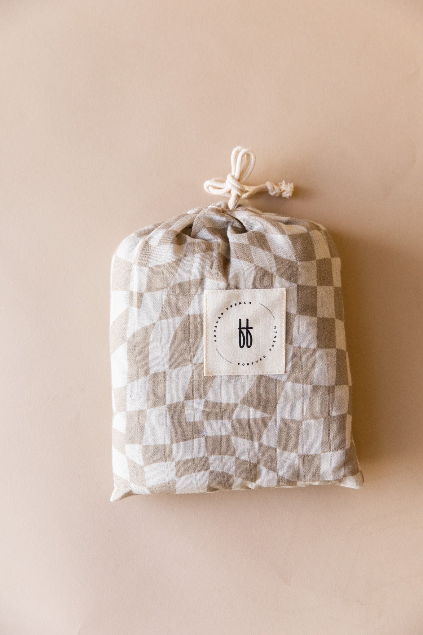 Muslin Crib Sheet | Wavy Checker | PRE-ORDER Arrives Late May